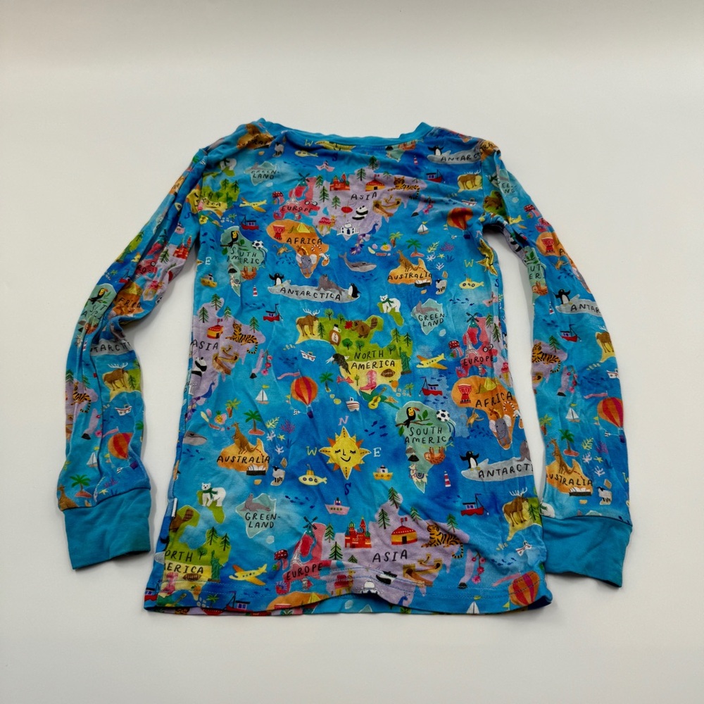 Little Sleepies Around the World Pajama Set Kids Size 5/6 Long Sleeve - Picture 5 of 8